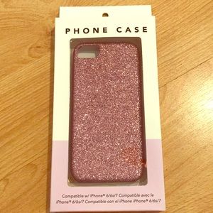 Pink glitter phone case